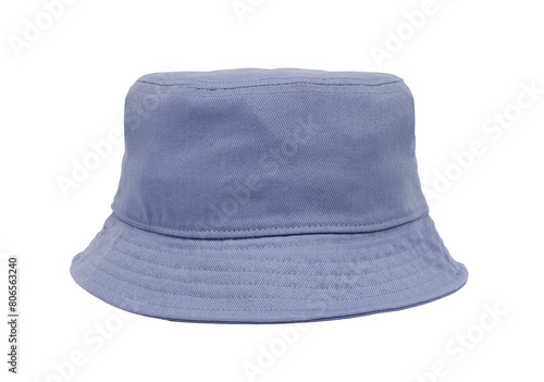 blue bucket hat isolated on white background