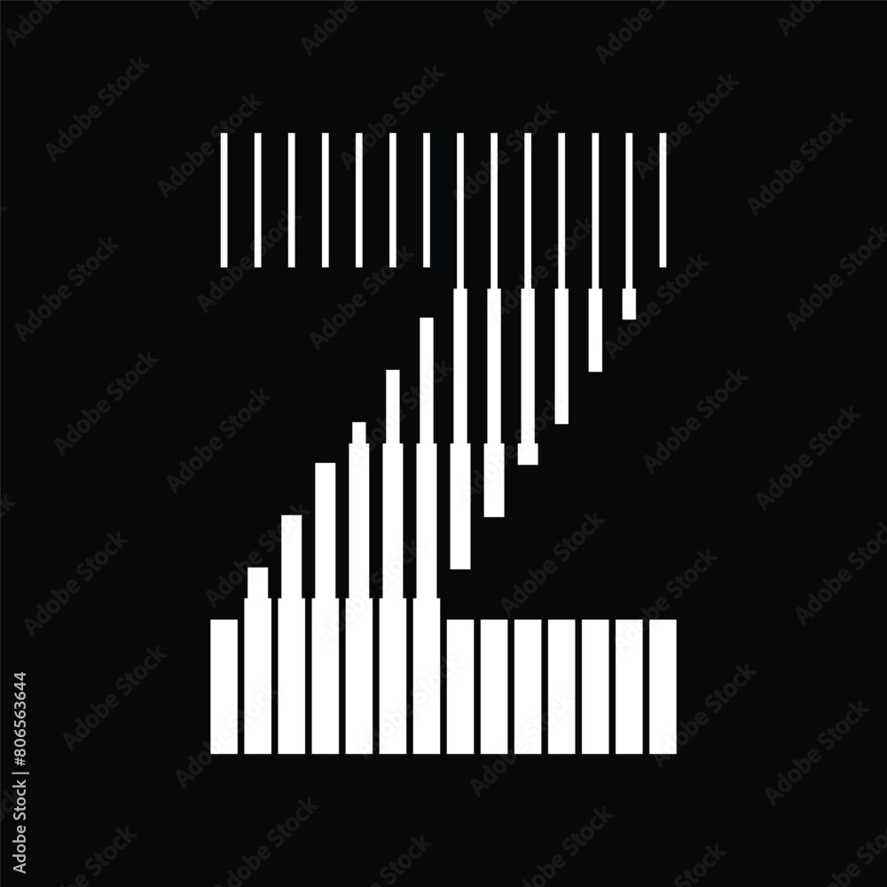 Letter Z Logo with Abstract Line Pattern Letter Z Logo with Abstract Line Pattern
