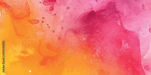 abstract watercolor background, red and orange colors, invitation or card template