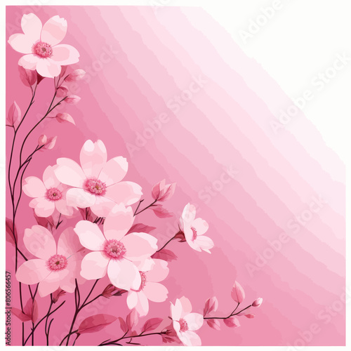 a pink background with pink flowers on it