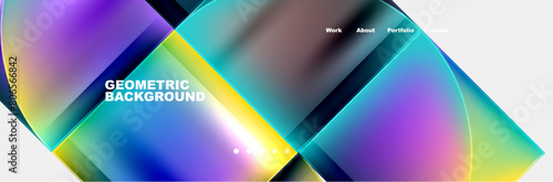 Trendy Simple Round Triangle and Circle with Gradients Abstract Background. Vector Illustration For Wallpaper, Banner, Background, Card, Book Illustration, landing page