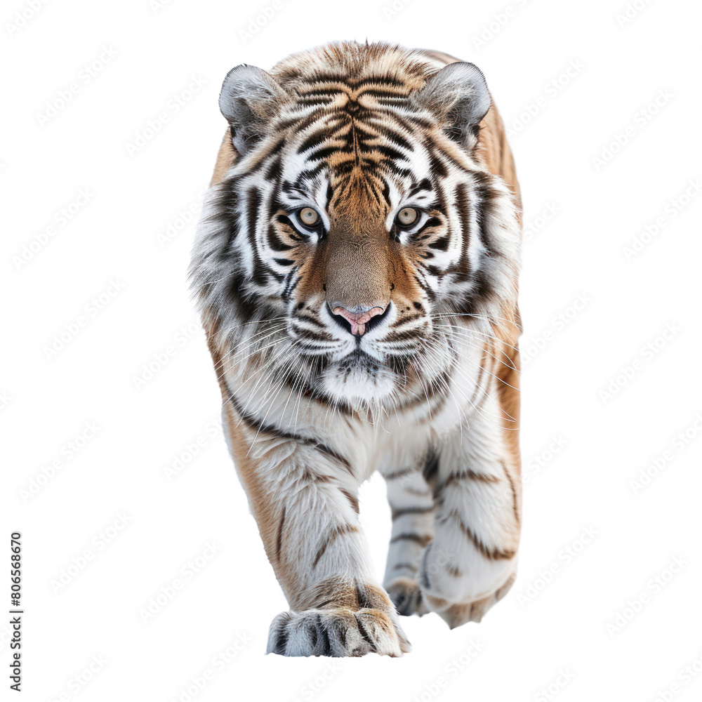 Fototapeta premium Tiger isolated on a transparent background