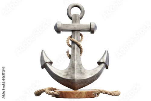 Sail Away: Anchors Embrace on White or PNG Transparent Background.