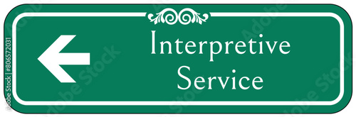 Interpretative service sign