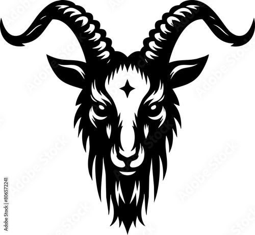 goat head vector illustration