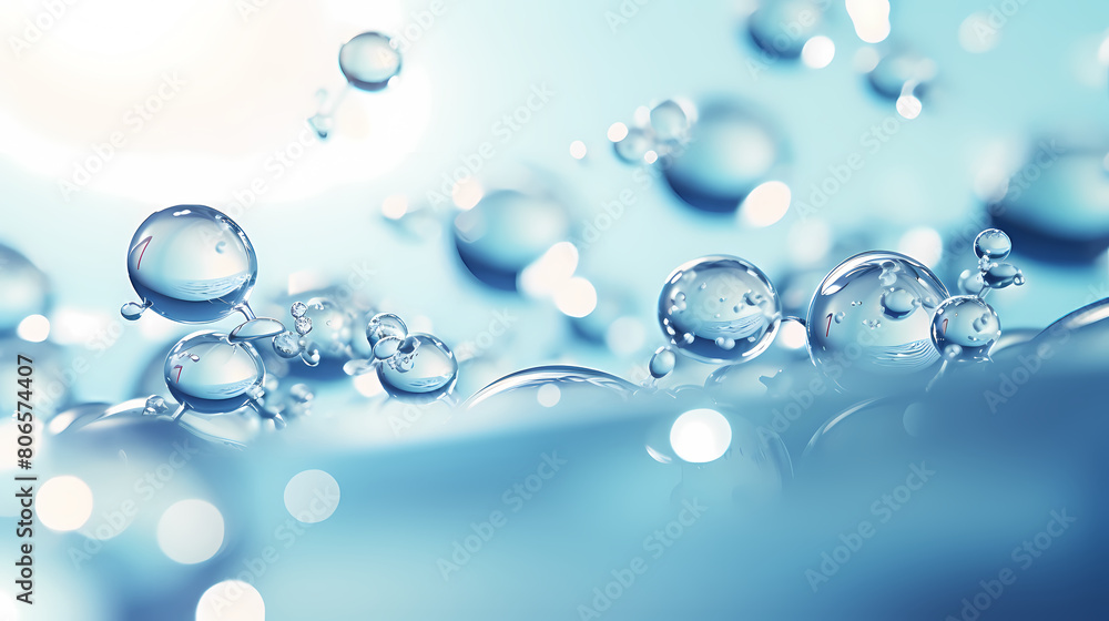 The bubbles float upward, creating a fresh and energizing atmosphere The bubbles float upward, creating a fresh and energizing atmosphere