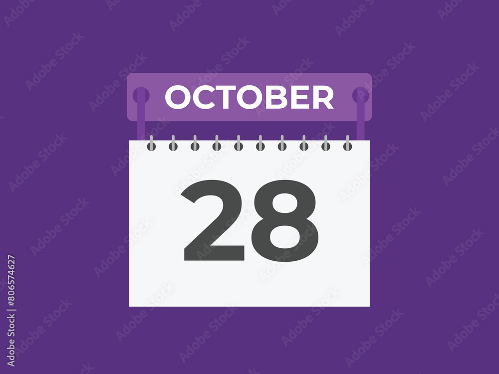 October 28 calendar reminder. 28 October daily calendar icon template. Calendar 28 October icon Design template. Vector illustration
October 28 calendar reminder. 28 October daily calendar icon template. Calendar 28 October icon Design template. Vector illustration