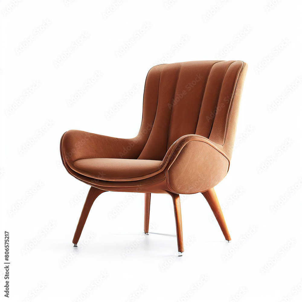 Elegant Colorful Chair with White Backgrande. with Generative AI technology Elegant Colorful Chair with White Backgrande. with Generative AI technology