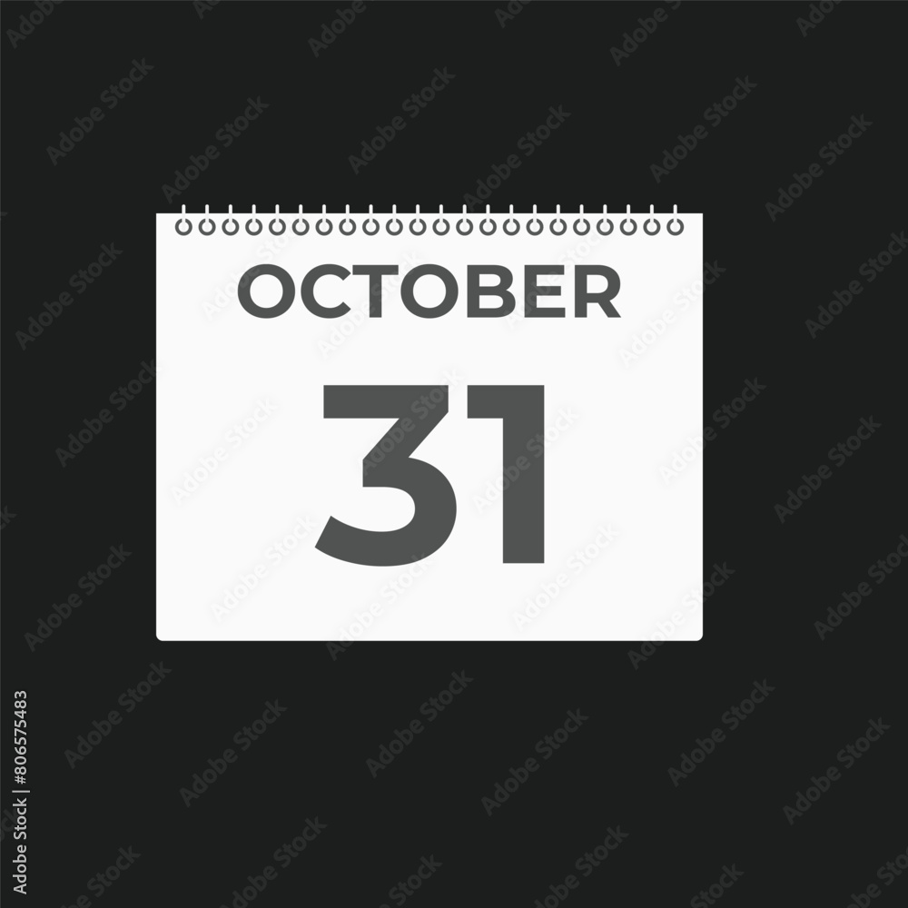 October 31 calendar reminder. 31 October daily calendar icon template. Calendar 31 October icon Design template. Vector illustration
October 31 calendar reminder. 31 October daily calendar icon template. Calendar 31 October icon Design template. Vector illustration