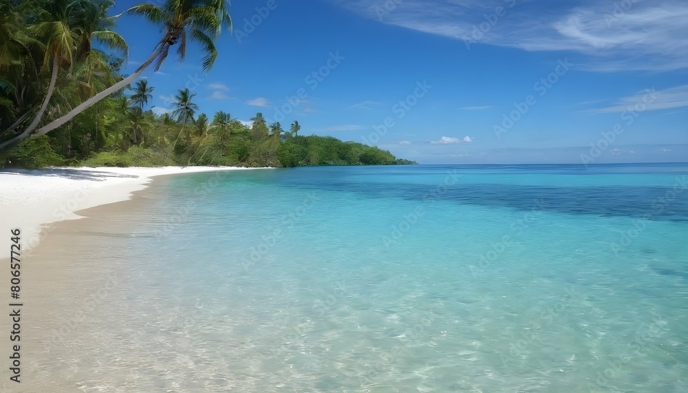 Tranquil Sandy Beach With Crystal Clear Turquoise Upscaled 5