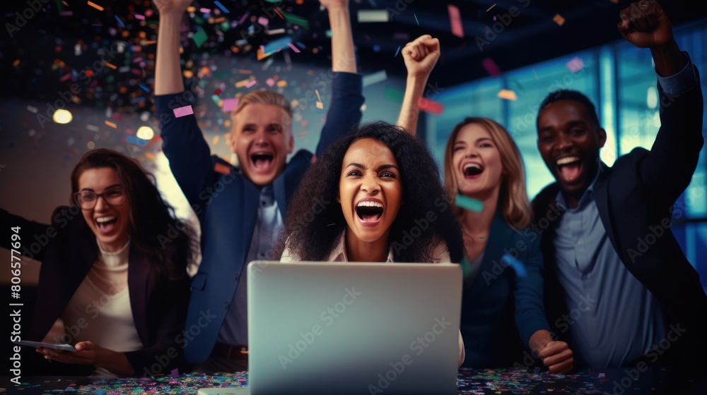 A group of multiethnic successful entrepreneurs is working together in the office. A group of multiethnic successful entrepreneurs is working together in the office.