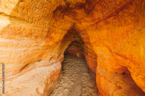 Veczemju Klintis, Veczemju Cliffs on Baltic Sea Near Tuja, Latvia. Beautiful Sea Shore With Limestone and Sand Caves