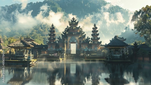 An awe-inspiring testimonial photo featuring a Balinese temple, showcasing its magnificent beauty.