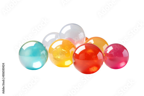 Tower of Vibrant Spheres on White or PNG Transparent Background.