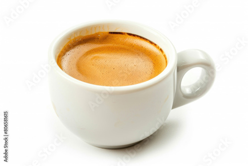 A freshly brewed shot of espresso with a rich crema on top