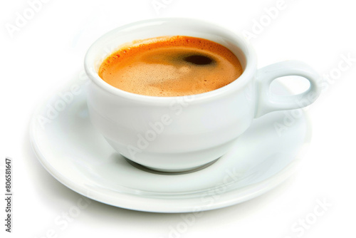 A freshly brewed shot of espresso with a rich crema on top