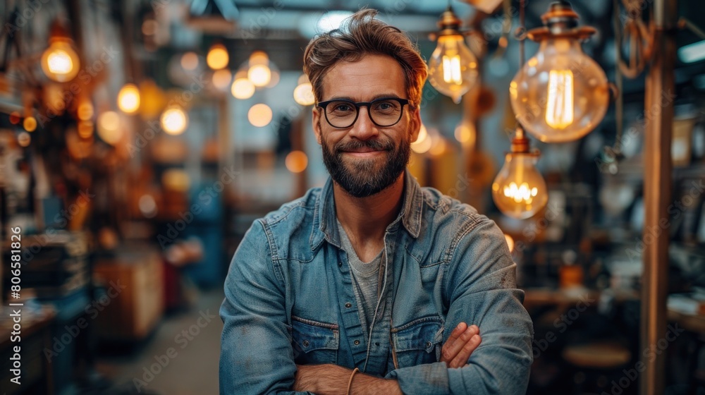 Fototapeta premium A series of success-themed motivational quotes overlaid on captivating imagery of small business owners in action, inspiring viewers to pursue their own entrepreneurial ventures.
