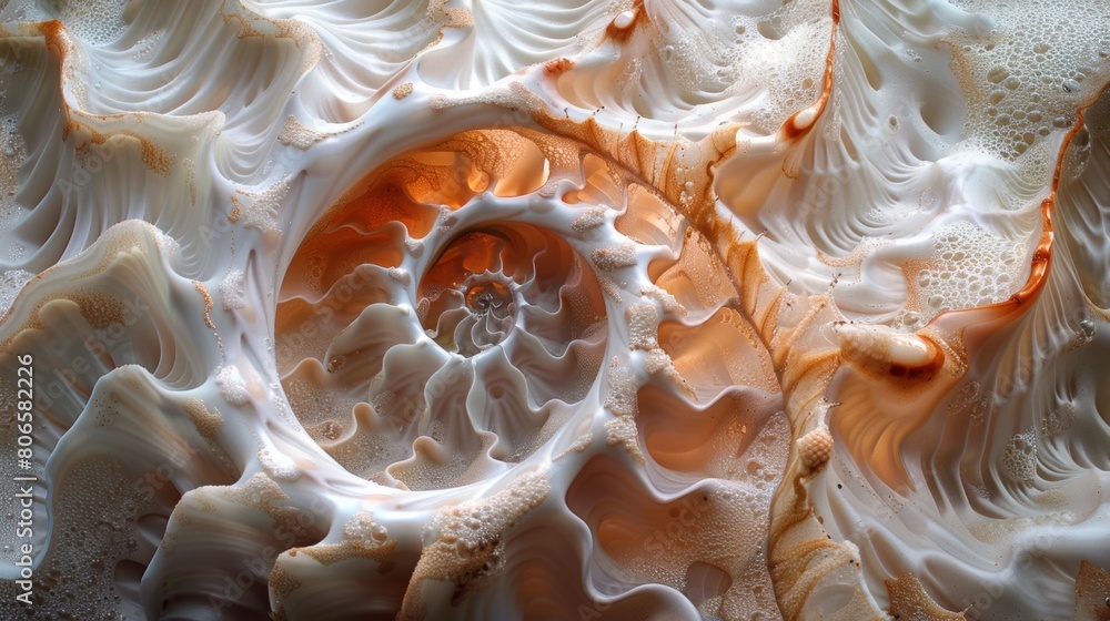 Illustration intricate swirls in seashells. Illustration intricate swirls in seashells.