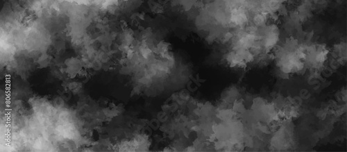 Abstract smoke on black and Fog background.  Isolated black background. fume overlay design and smoky effect for photos design. 