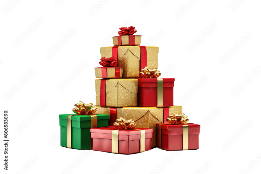 Obraz premium The Present Tree on White or PNG Transparent Background.