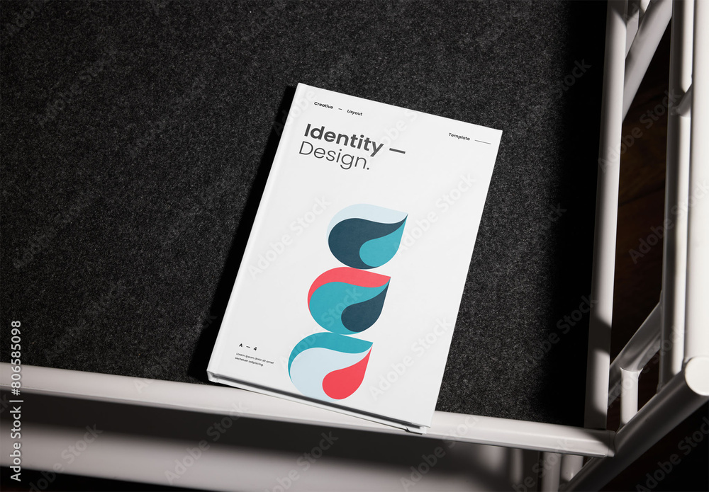 Mockup of A4 magazine with customized cover, flash Stock Template ...
