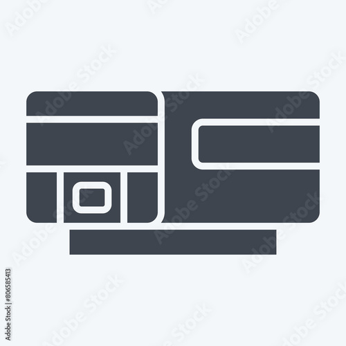 Icon Train. related to Train Station symbol. glyph style. simple design illustration