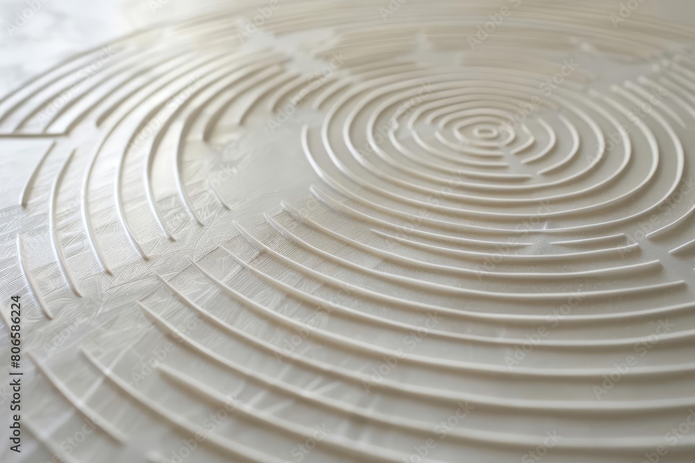 A geometric maze of interconnected circles and lines, drawn in perfect precision on a clean background A geometric maze of interconnected circles and lines, drawn in perfect precision on a clean background