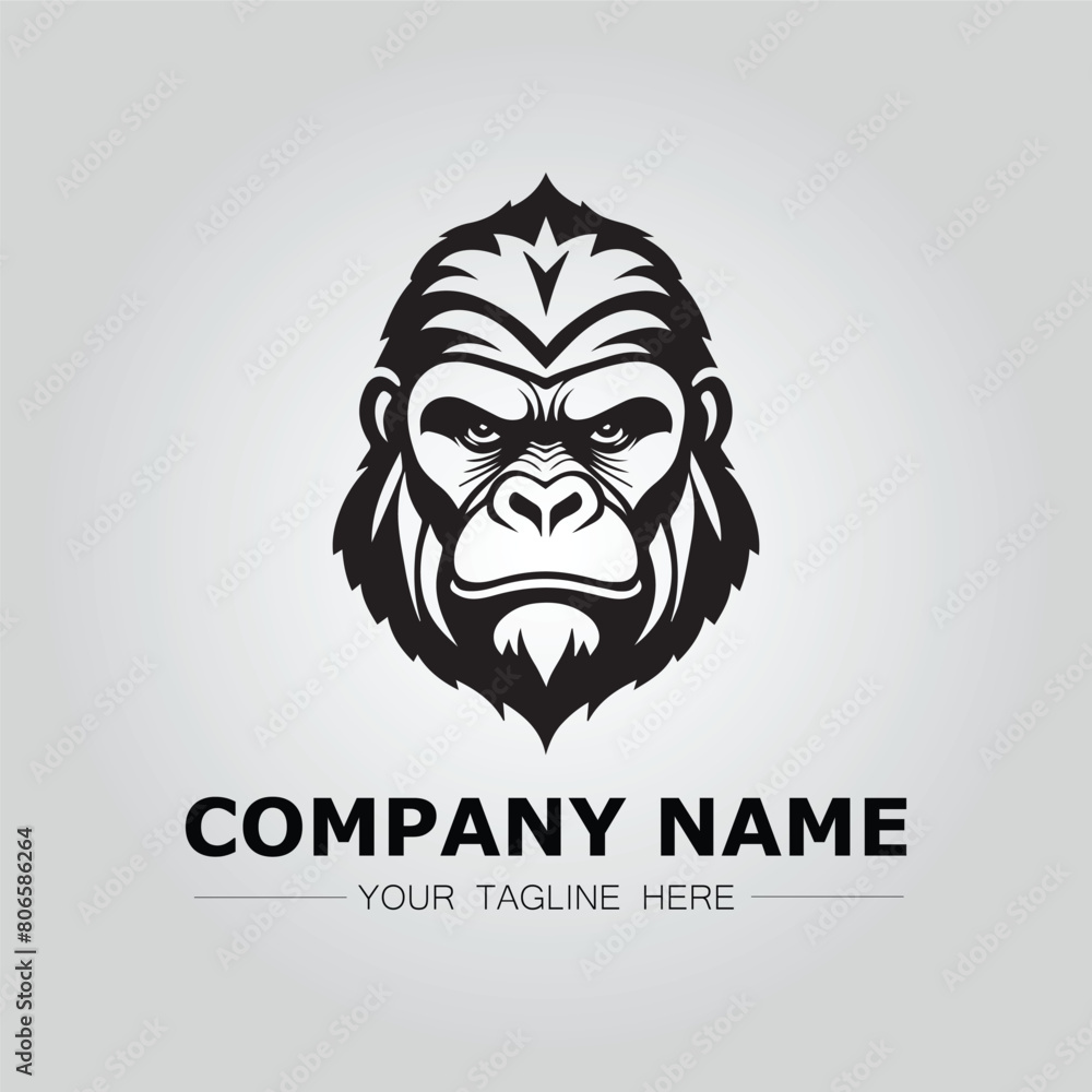 Gorilla symbol logo company vector image on the white background Gorilla symbol logo company vector image on the white background