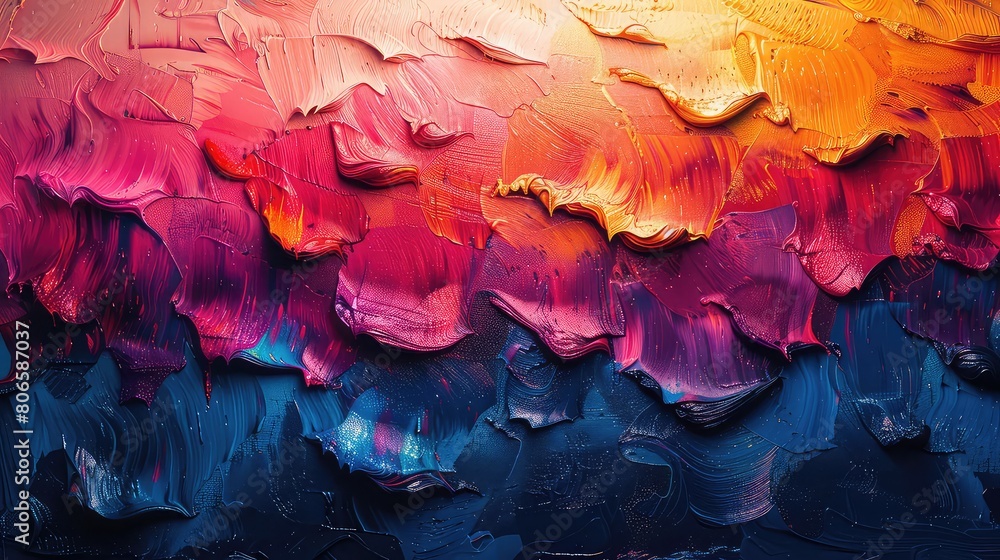 Abstract texture oil paint background Colorful brushstrokes of paint
