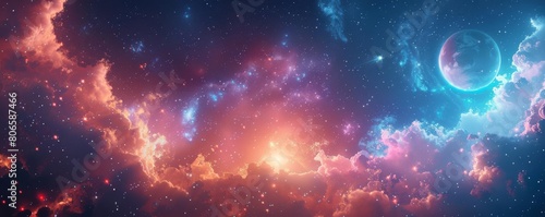 Elevate your rooms ambiance with an otherworldly Galaxy Wallpaper