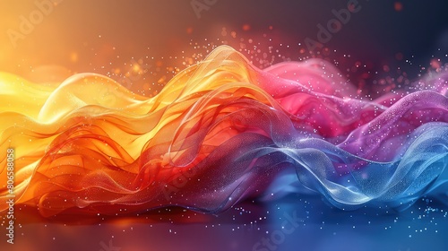 Abstract texture wave colorful background. 3d rendering