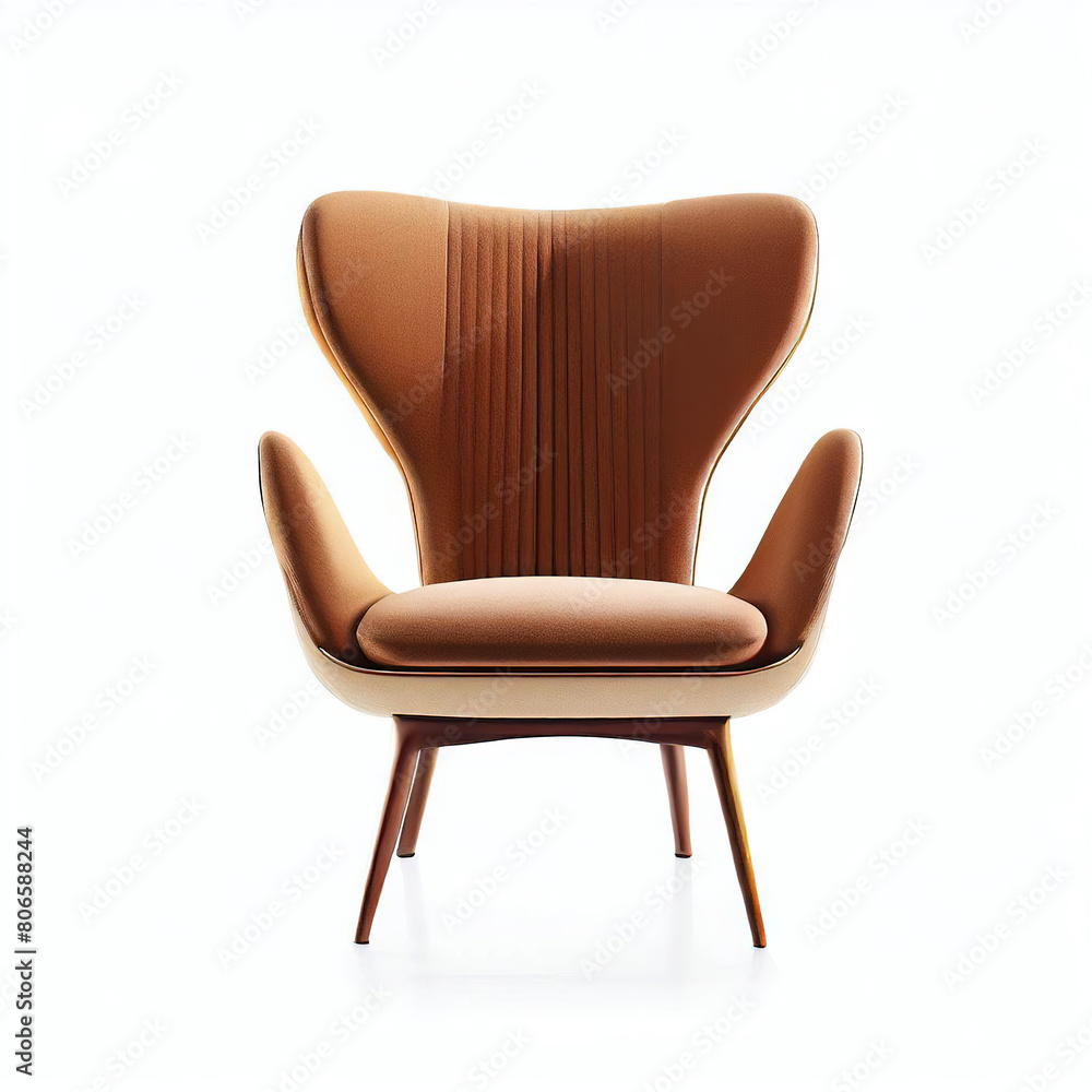 Naklejka premium Elegant Colorful Chair with White Backgrande. with Generative AI technology 