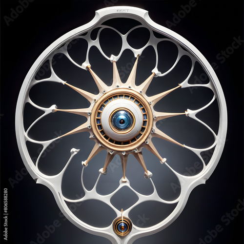 Futuristic Concept Wheel with Central Robotic Eye Design