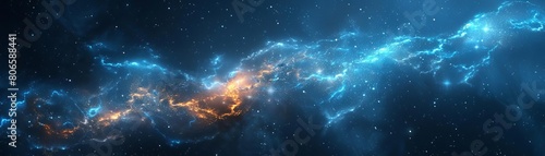 Dynamic blue background with a sparkling constellation map, ideal for astronomy enthusiasts and dreamy setups photo