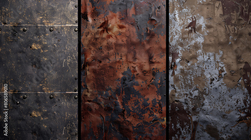 Rusted metal surface background. Grunge style rusty pattern art.