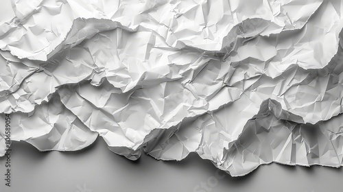 Abstract crumpled textured paper background 3d rendering