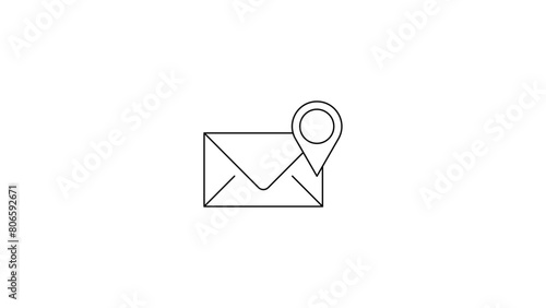 Set of postal service outline icons with Editable stroke. postal service, delivery, mail, post, envelope, shipping, parcel, courier, postage, letter, transport, truck, stamp, sorting, route, mailman,