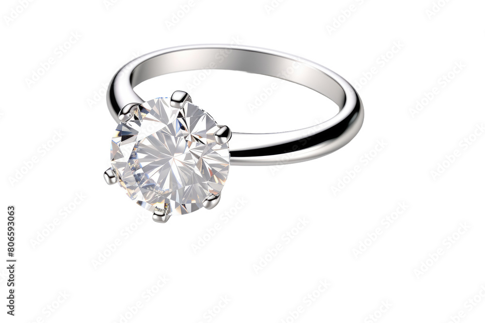 Sparkling Elegance: A Diamond Rings Radiant Charm on White or PNG Transparent Background. Sparkling Elegance: A Diamond Rings Radiant Charm on White or PNG Transparent Background.
