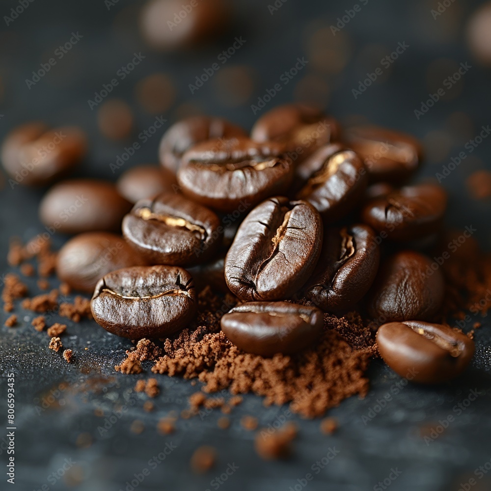 close up of a pile of coffee beans close up of a pile of coffee beans