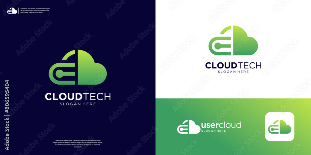 Letter C cloud logo design inspiration. Stock Vector | Adobe Stock