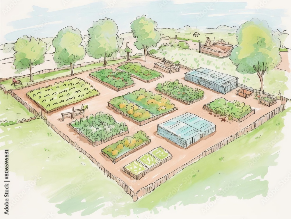 Fototapeta premium biodynamic gardening, practicing biodynamic methods in a garden