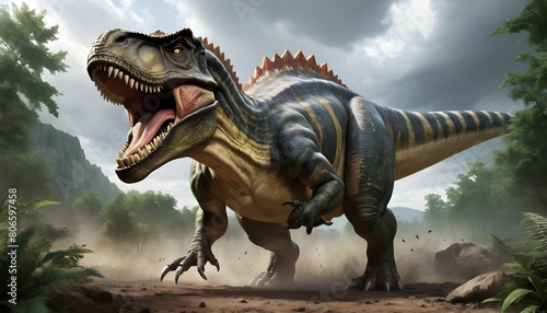 Giganotosaurus With A Thunderous Roar A Giganoto © Maidah