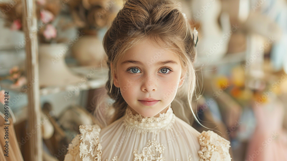 Boutique owner creates bespoke outfits for children's special occasions.