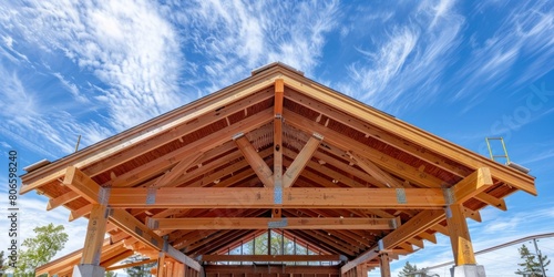 External wooden roof truss design © ORG