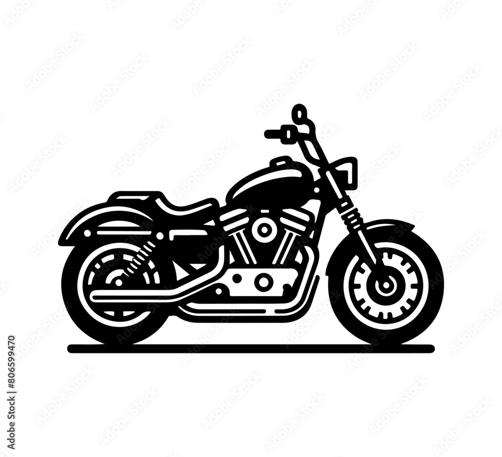 BIG BIKE motorbike vector simple icon