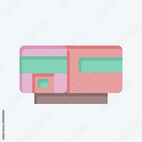 Icon Train. related to Train Station symbol. flat style. simple design illustration
