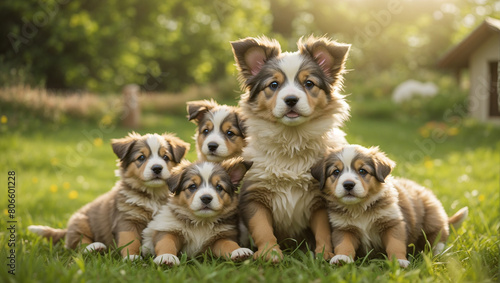 group of puppies