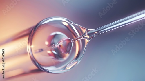 Precise Embryo Transfer Procedure in a Fertility Clinic A Moment of Anticipation Generative ai photo