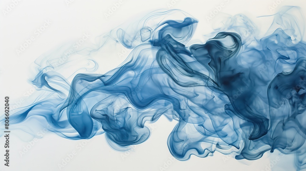 Bright blue smoke abstract background. Generative AI