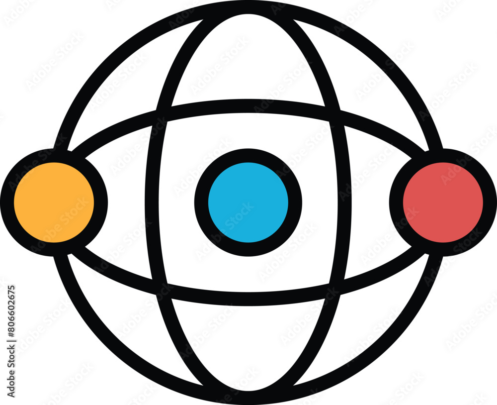 A black and white image of a globe with two small circles in the middle of it In the concept of business icons A black and white image of a globe with two small circles in the middle of it In the concept of business icons